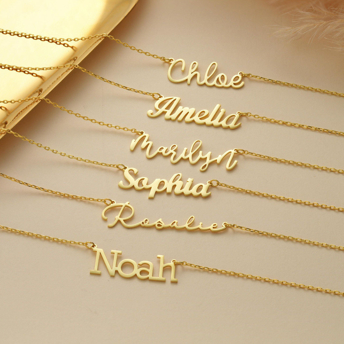 DIY personalized custom English letter necklace