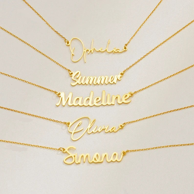DIY personalized custom English letter necklace